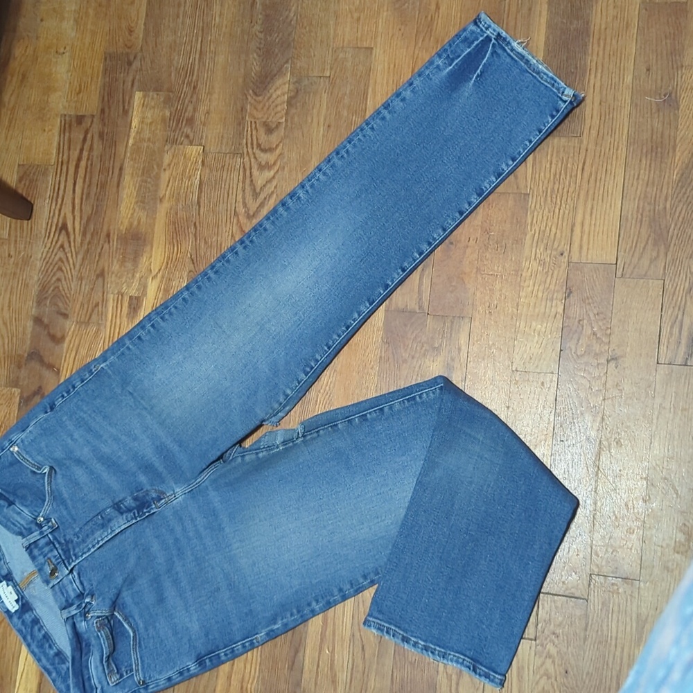 GOOD AMERICAN Cropped STRAIGHT LEG Jeans SIZE 15
